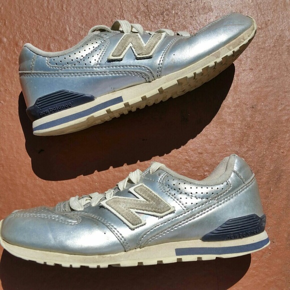 shiny new balance shoes